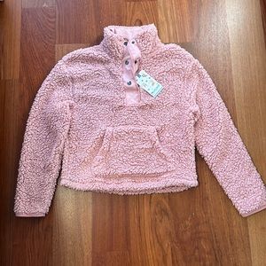 Wallflower Pink Fleece Pullover Junior Girls Size Small NWT